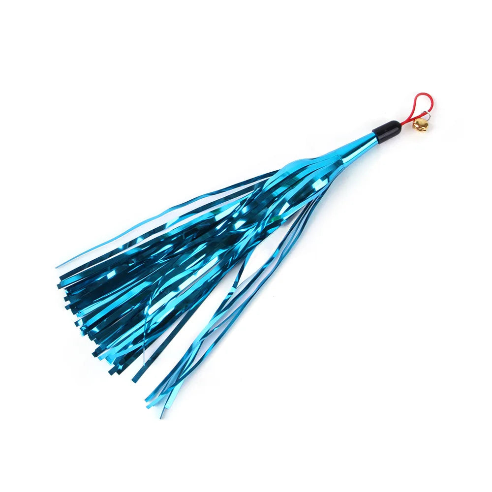 9 Pack Colorful Feather Replacement Head Funny Cat Toy
