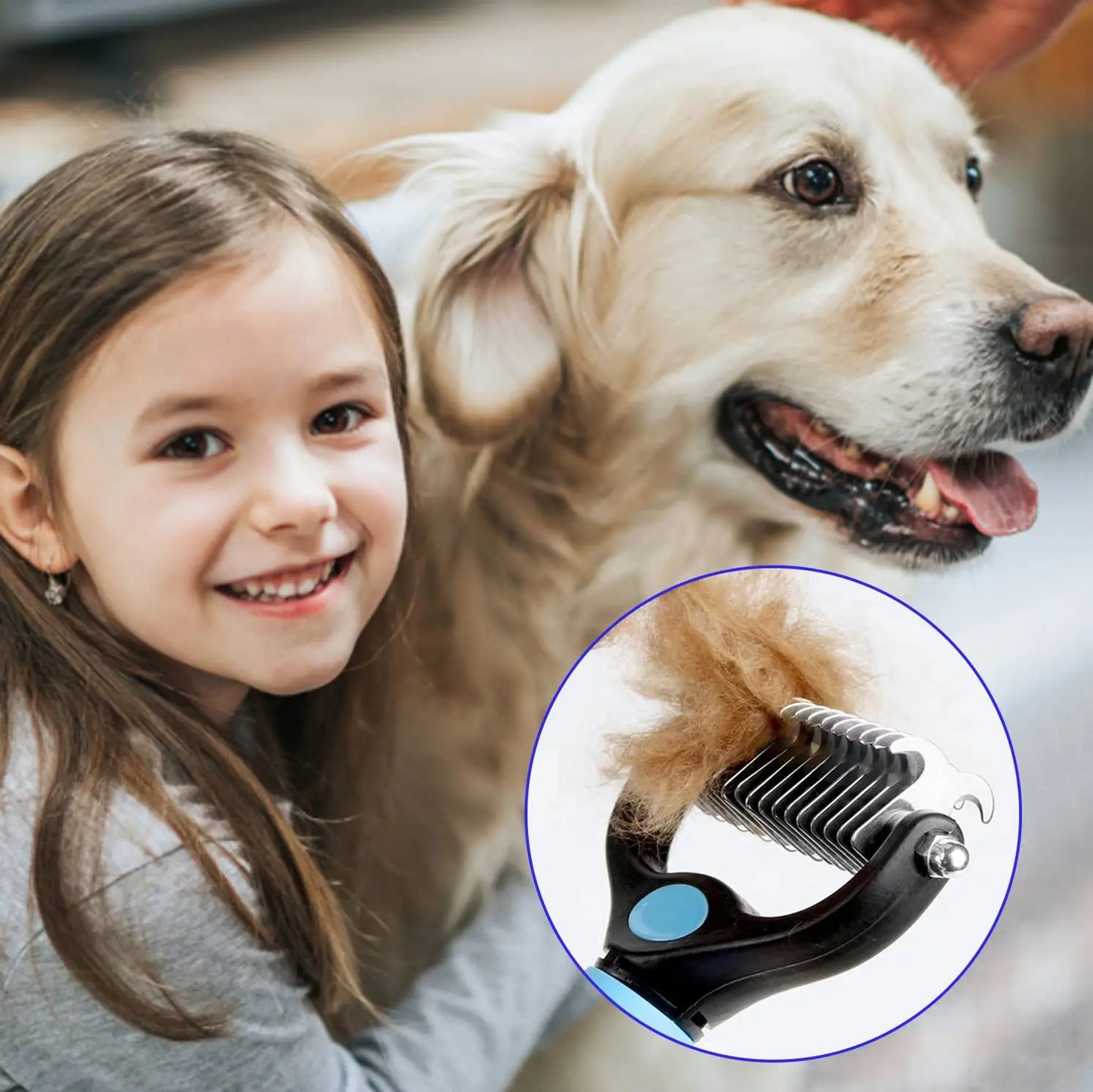 Professional Pet Hair Remover Grooming Tool for Dog and Cat