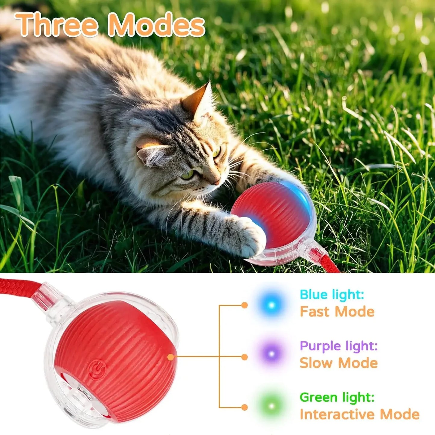Dog Cat Interactive Ball Toy Automatic Rolling Ball