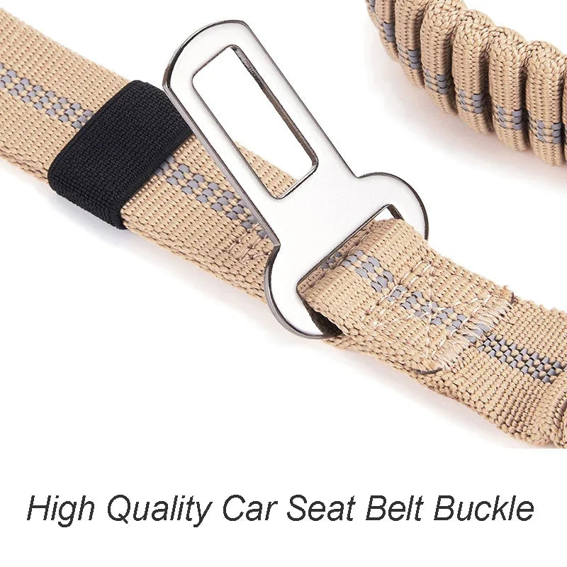 Reflective Shock Strong Dog Leashes with Car Seat belt