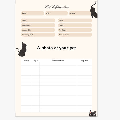 Cat Grooming & Vet Tracker