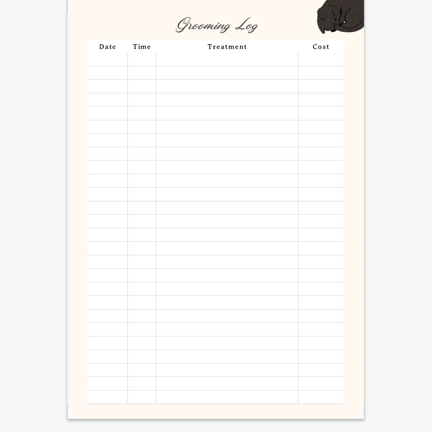 Cat Grooming & Vet Tracker