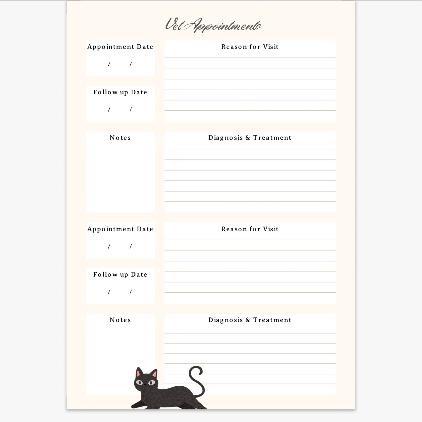Cat Grooming & Vet Tracker