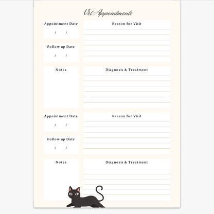 Cat Grooming & Vet Tracker