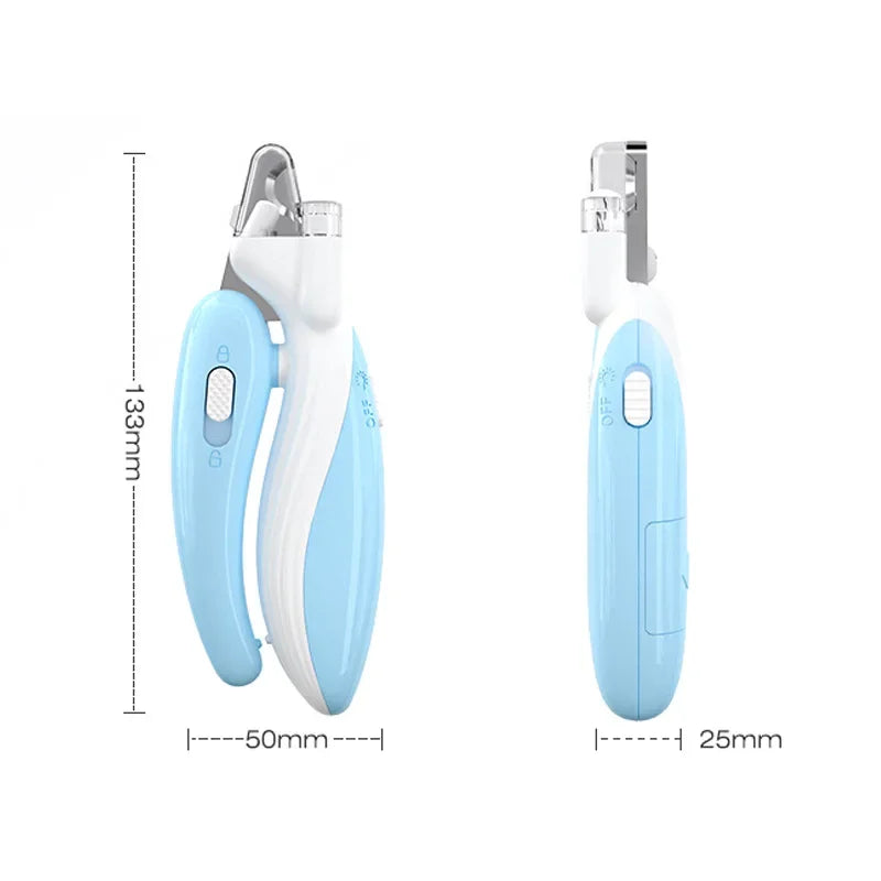 Safe Pet Nail Clippers with LED Light