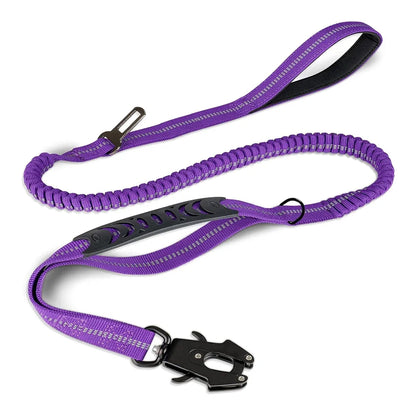 Reflective Shock Strong Dog Leashes with Car Seat belt