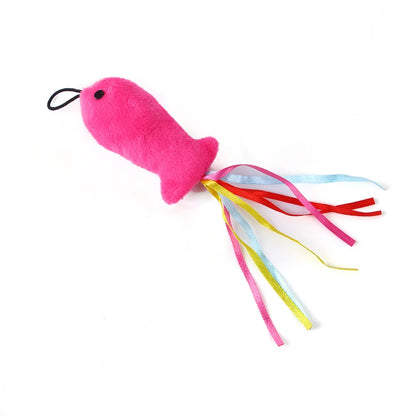 9 Pack Colorful Feather Replacement Head Funny Cat Toy