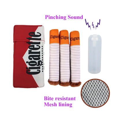 Dog Cigarette Case and Cigar Chewing Toy