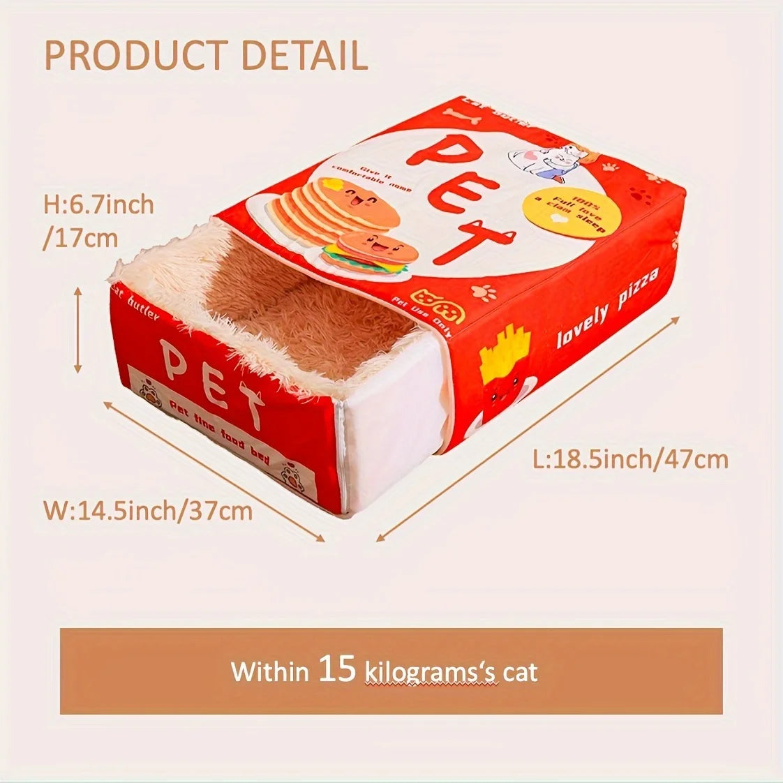 Enclosed Pet Snack Box Cat Bed