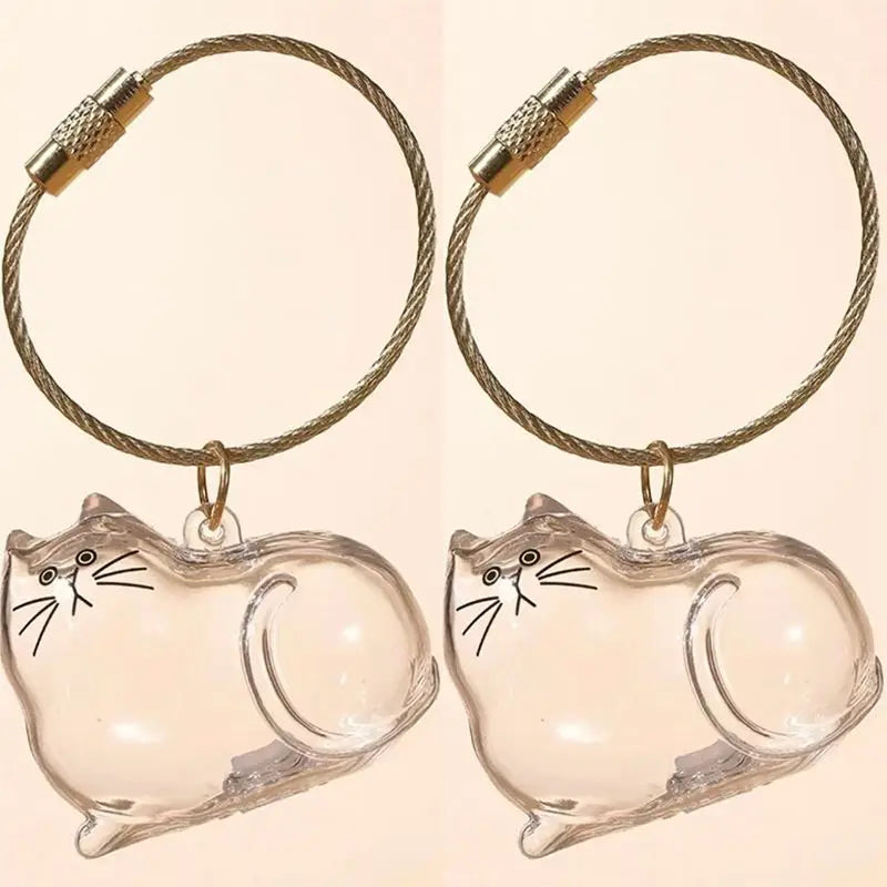 Cat Fur Memorial Keychain