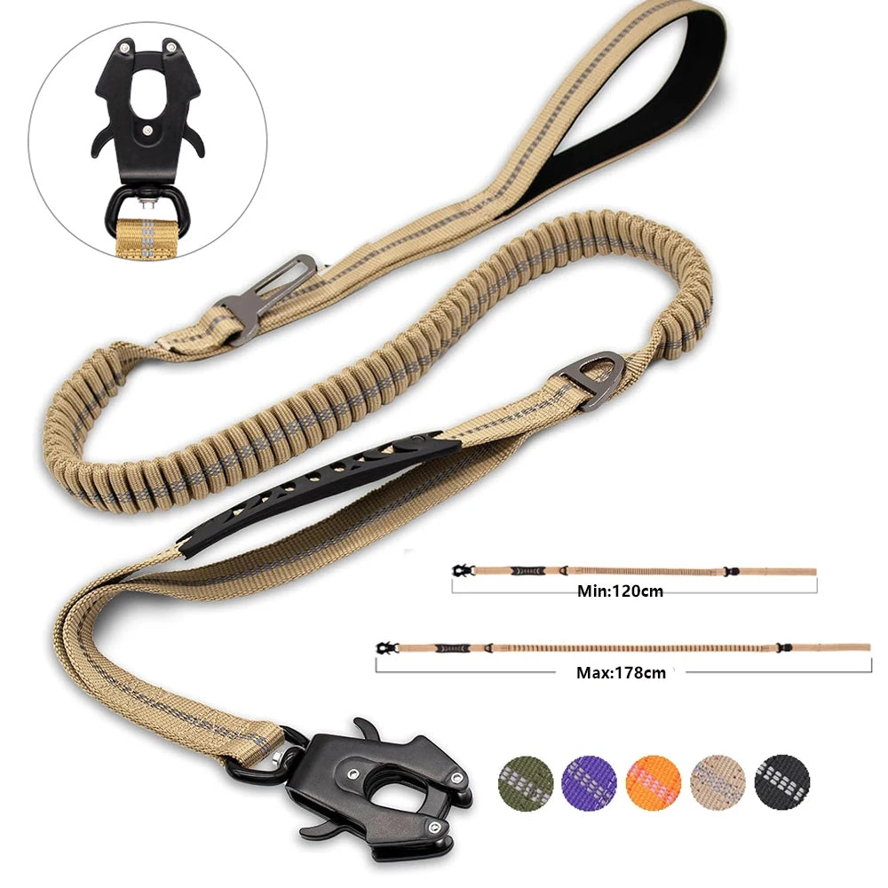 Reflective Shock Strong Dog Leashes with Car Seat belt