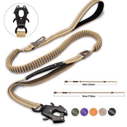 Reflective Shock Strong Dog Leashes with Car Seat belt