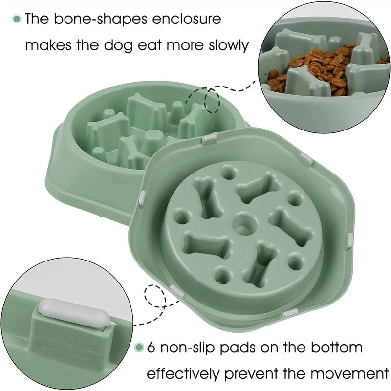 Slow Feeding Food Dispenser Puzzle Dog Bowl