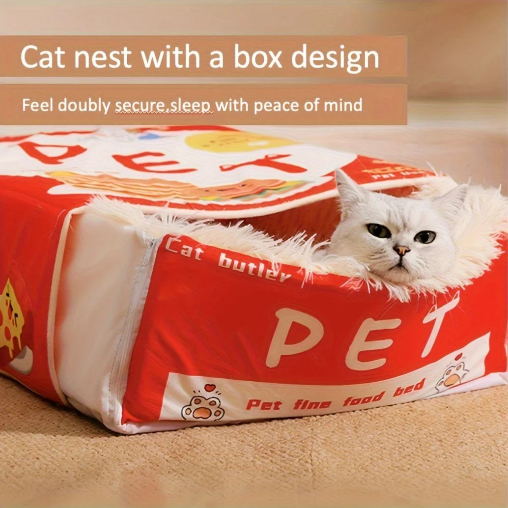 Enclosed Pet Snack Box Cat Bed