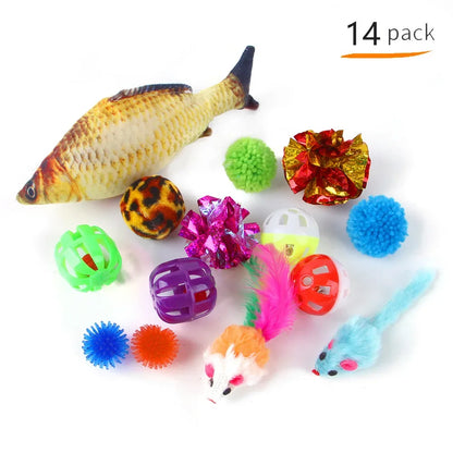 Fun Mixed Mouse Shape and Balls Bundle Cat Toy