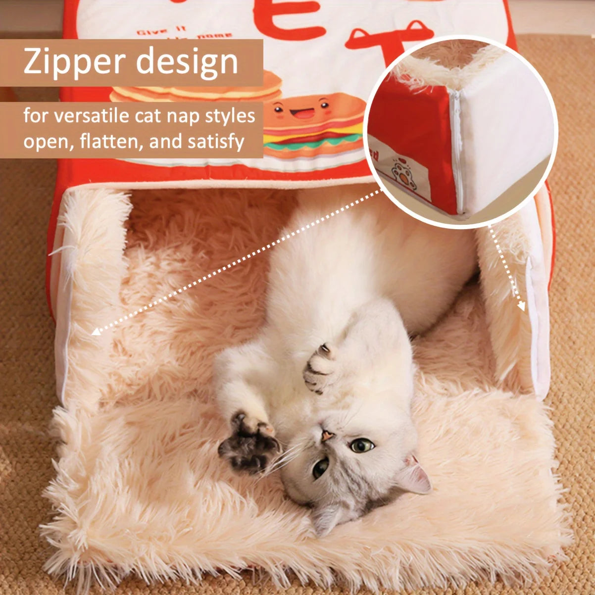 Enclosed Pet Snack Box Cat Bed