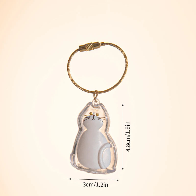 Cat Fur Memorial Keychain