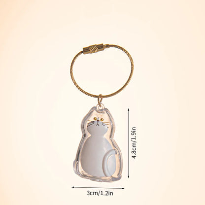 Cat Fur Memorial Keychain