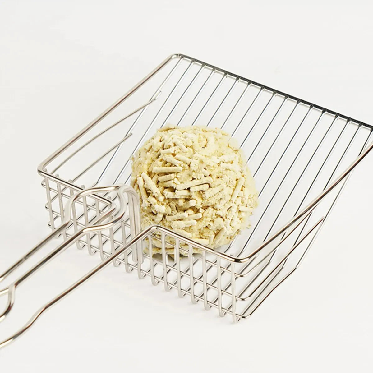 Stainless Steel Cat Litter Shovel With Wooden Handle