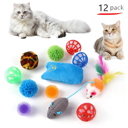 Fun Mixed Mouse Shape and Balls Bundle Cat Toy