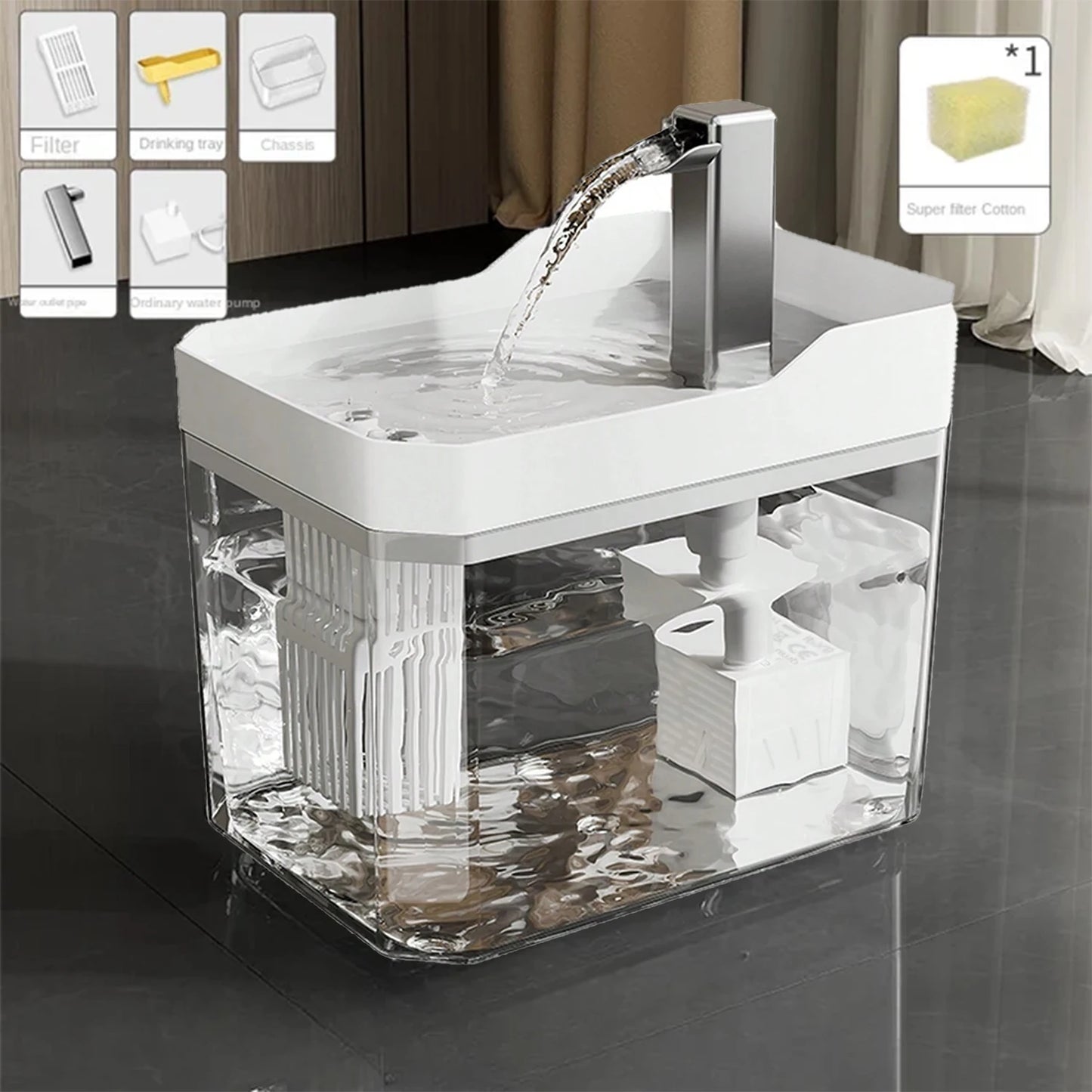 Auto Filter Water Fountain with Pump