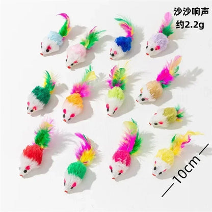 3-200 Pcs Rattle Cat Mouse Toys