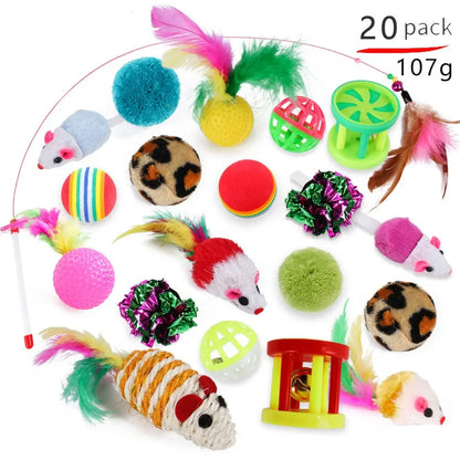 Fun Mixed Mouse Shape and Balls Bundle Cat Toy