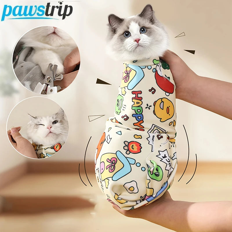 Velcro Fabric Cat Grooming Wrap