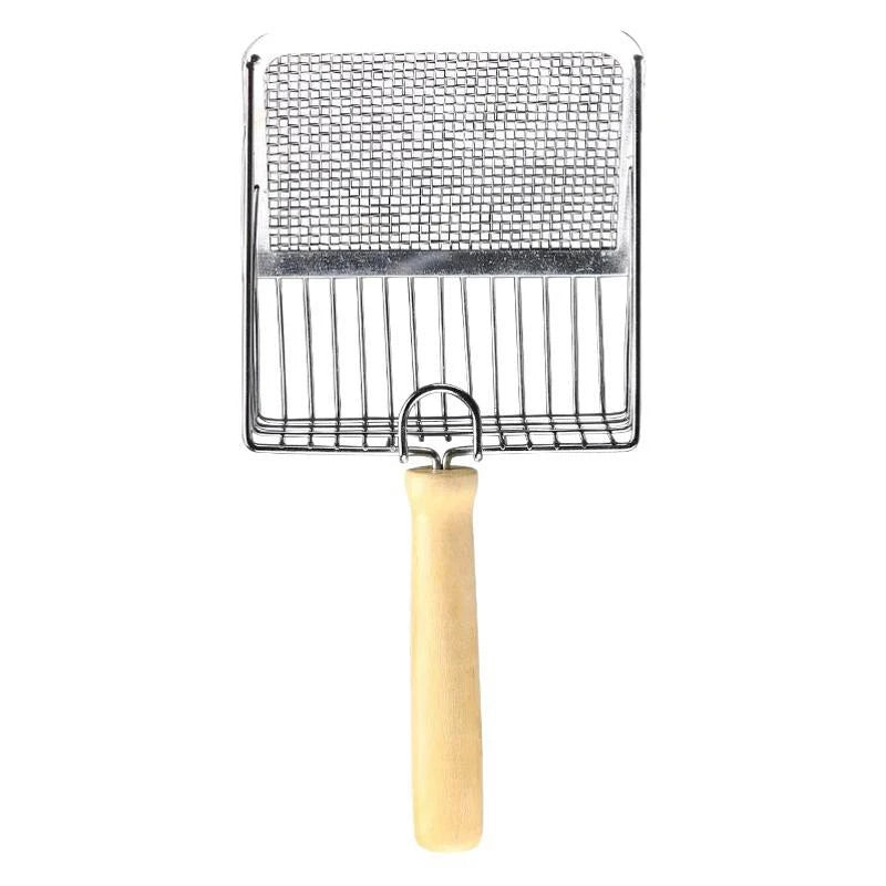 Stainless Steel Cat Litter Shovel With Wooden Handle