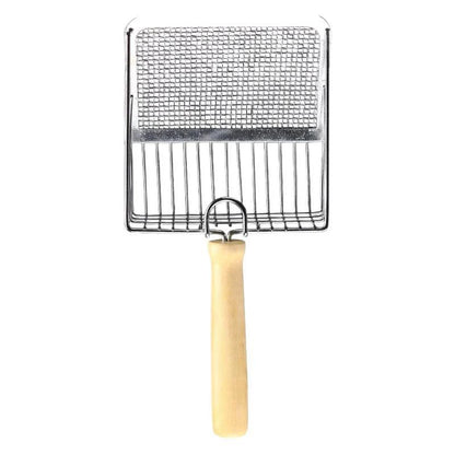 Stainless Steel Cat Litter Shovel With Wooden Handle