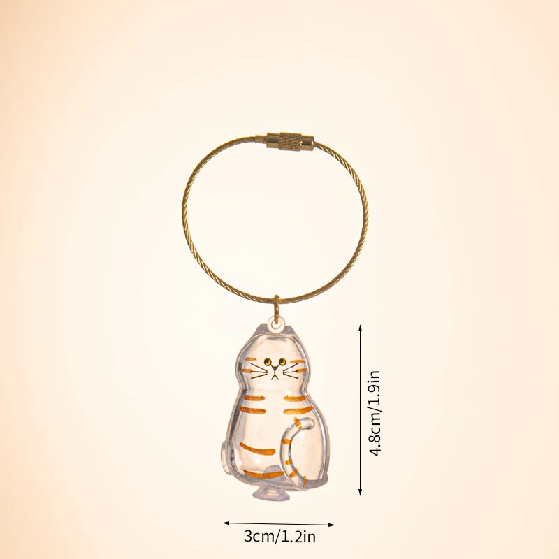 Cat Fur Memorial Keychain