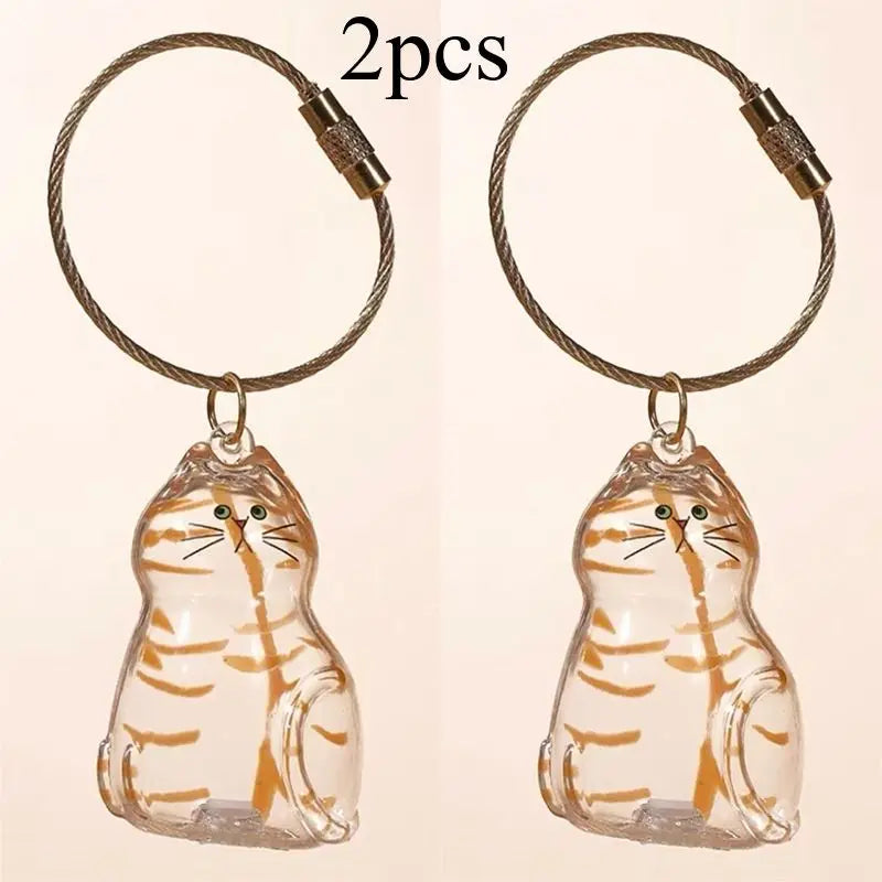 Cat Fur Memorial Keychain