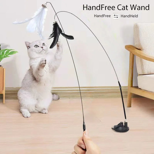 Interactive Cat Toy Hand free Cat Stick