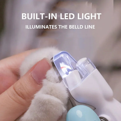 Safe Pet Nail Clippers with LED Light