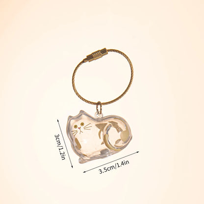 Cat Fur Memorial Keychain