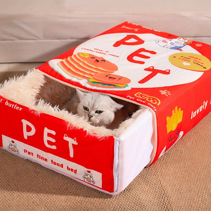 Enclosed Pet Snack Box Cat Bed