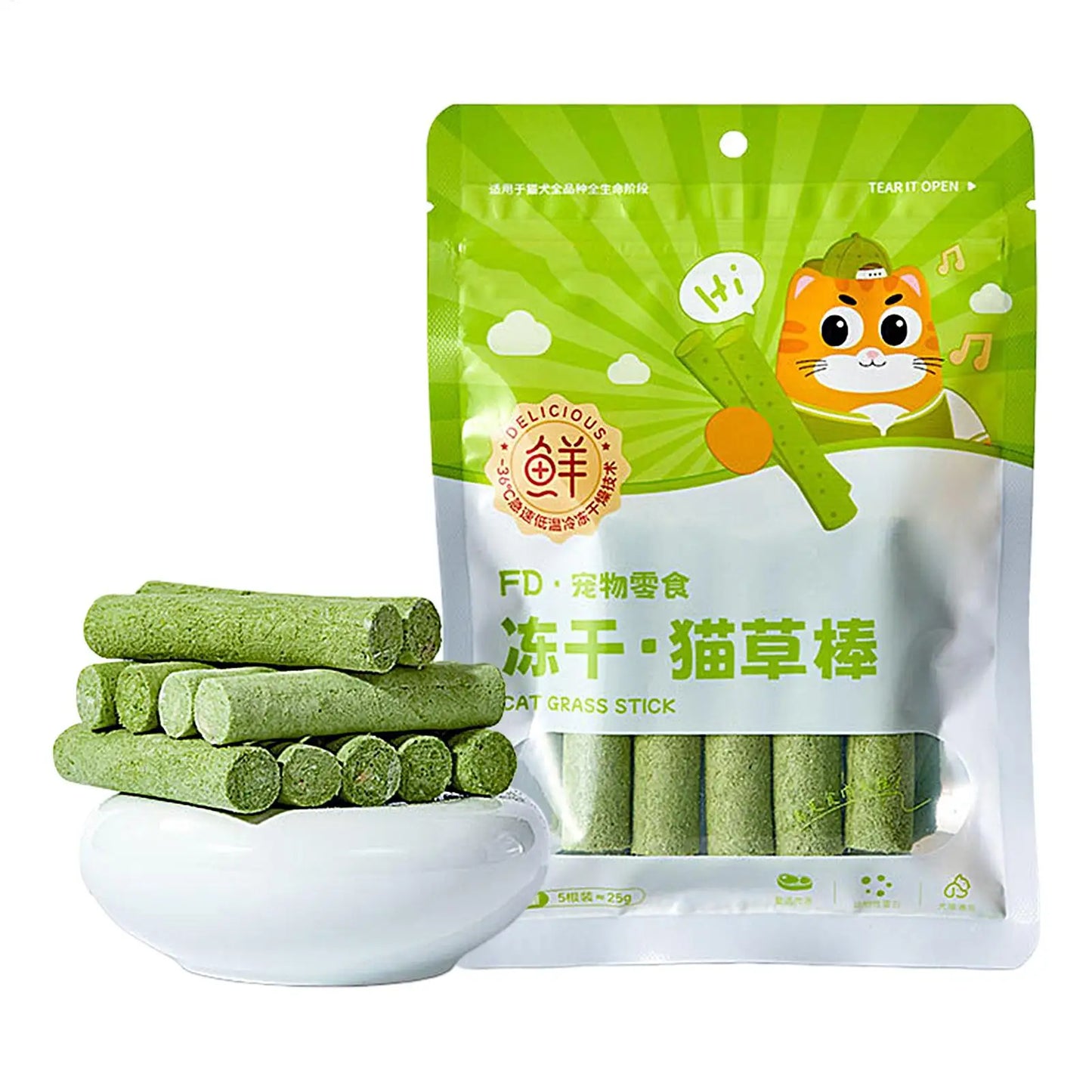 Cat Grass Teething Sticks