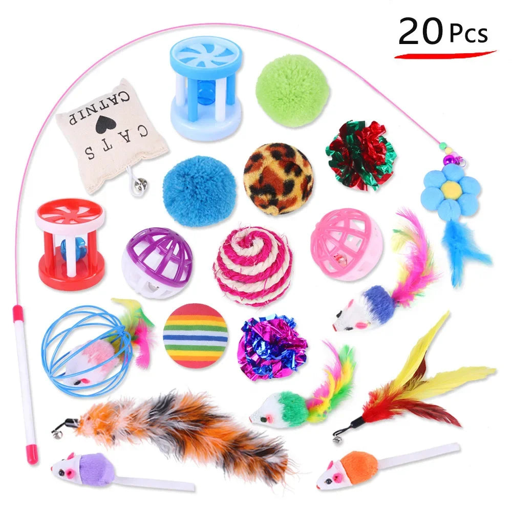 Fun Mixed Mouse Shape and Balls Bundle Cat Toy