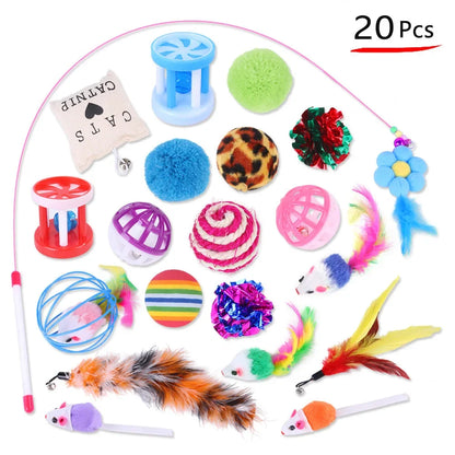 Fun Mixed Mouse Shape and Balls Bundle Cat Toy