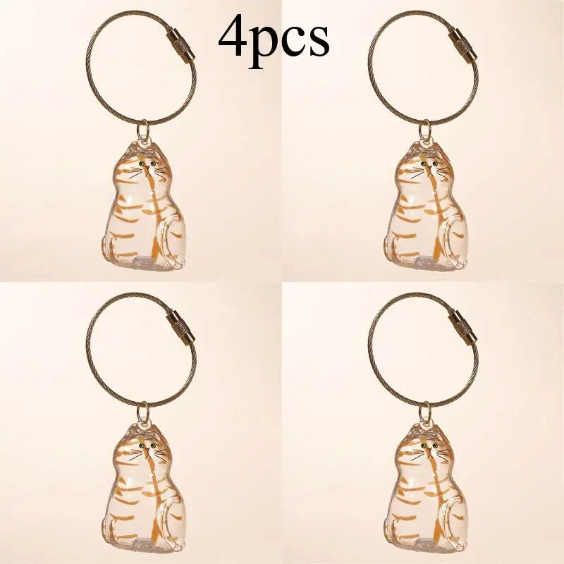Cat Fur Memorial Keychain