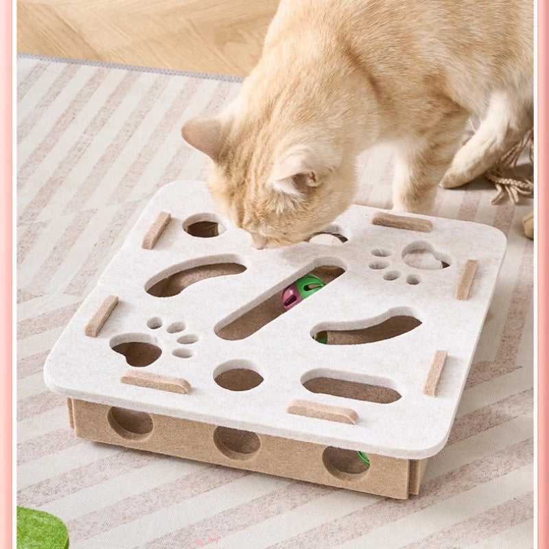 Interactive Toy and Scratching Post for Cat