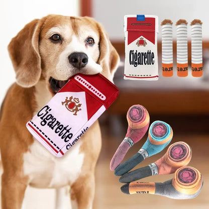 Dog Cigarette Case and Cigar Chewing Toy