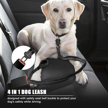 Reflective Shock Strong Dog Leashes with Car Seat belt