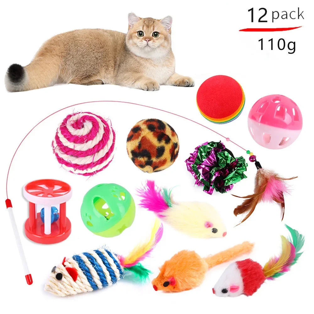 Fun Mixed Mouse Shape and Balls Bundle Cat Toy