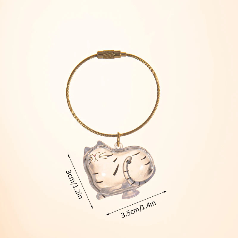 Cat Fur Memorial Keychain
