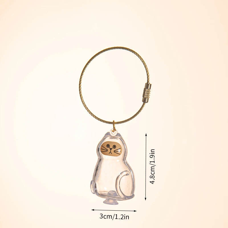 Cat Fur Memorial Keychain
