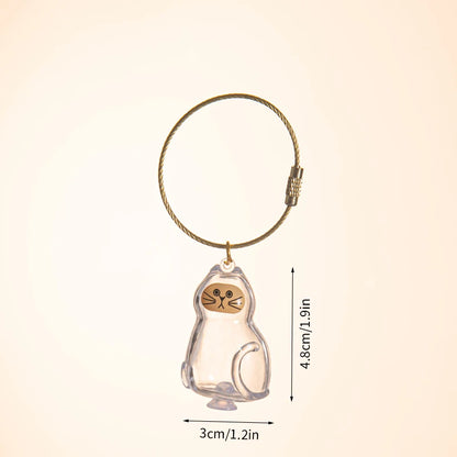 Cat Fur Memorial Keychain