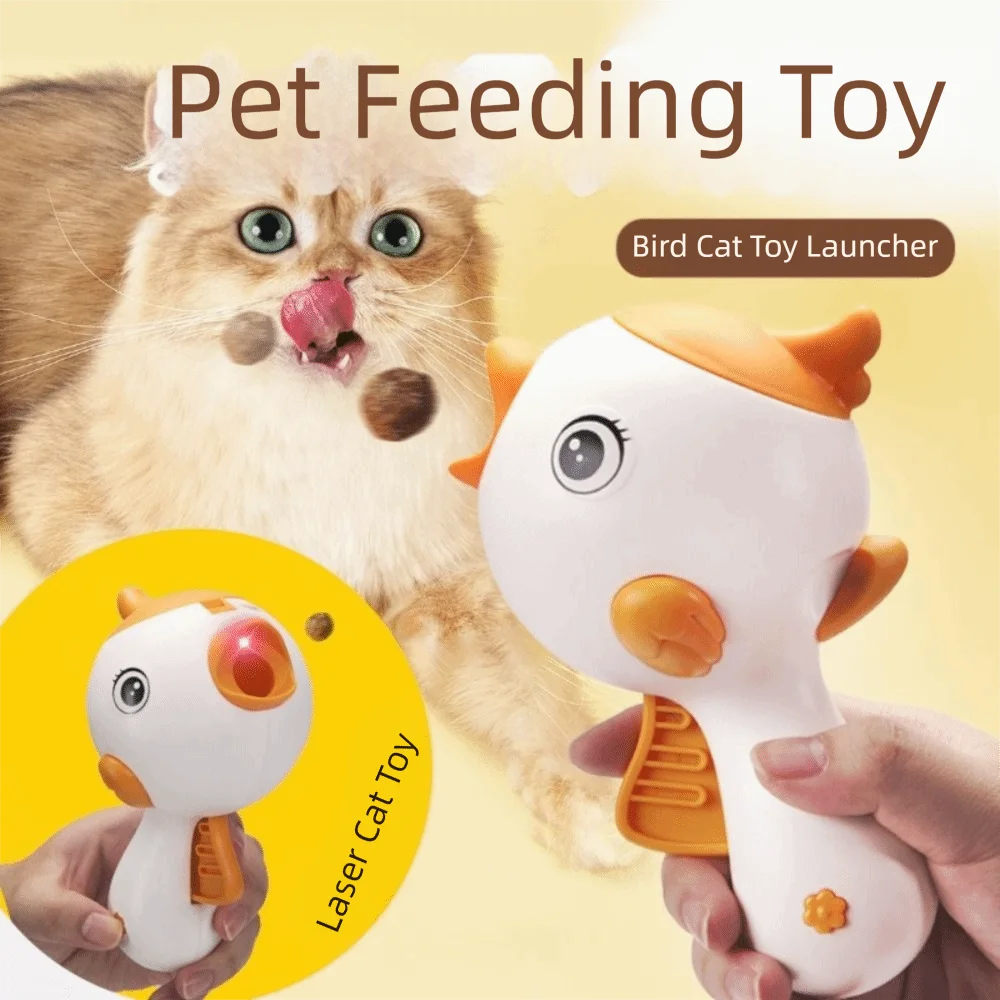 Pet Treat launcher with laser pointer