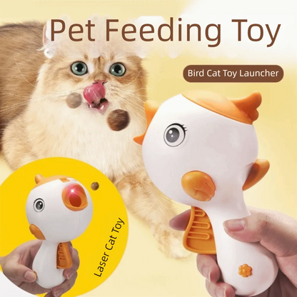 Pet Treat launcher with laser pointer
