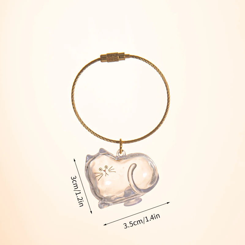 Cat Fur Memorial Keychain